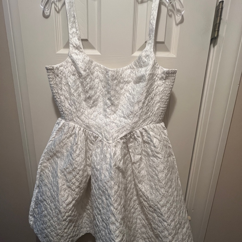 Amanda Uprichard White Floral Mini Dress